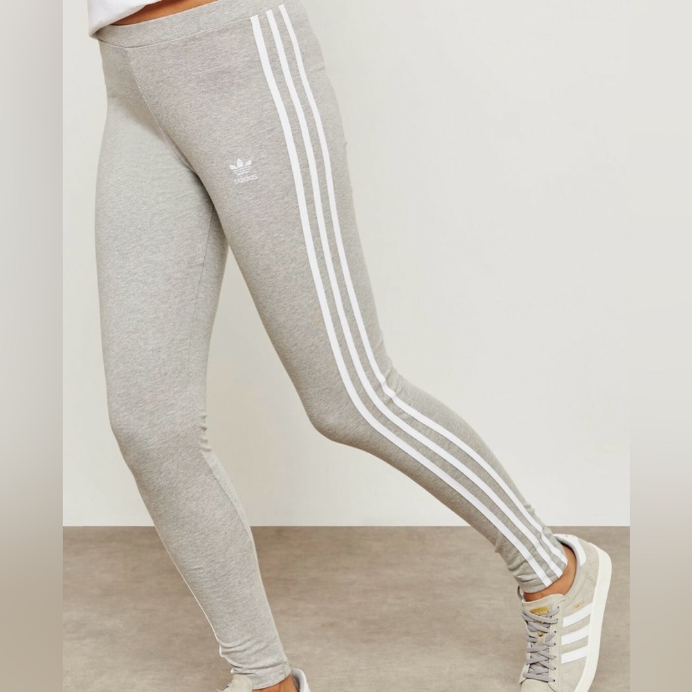 Adidas Gray Leggings with Logo